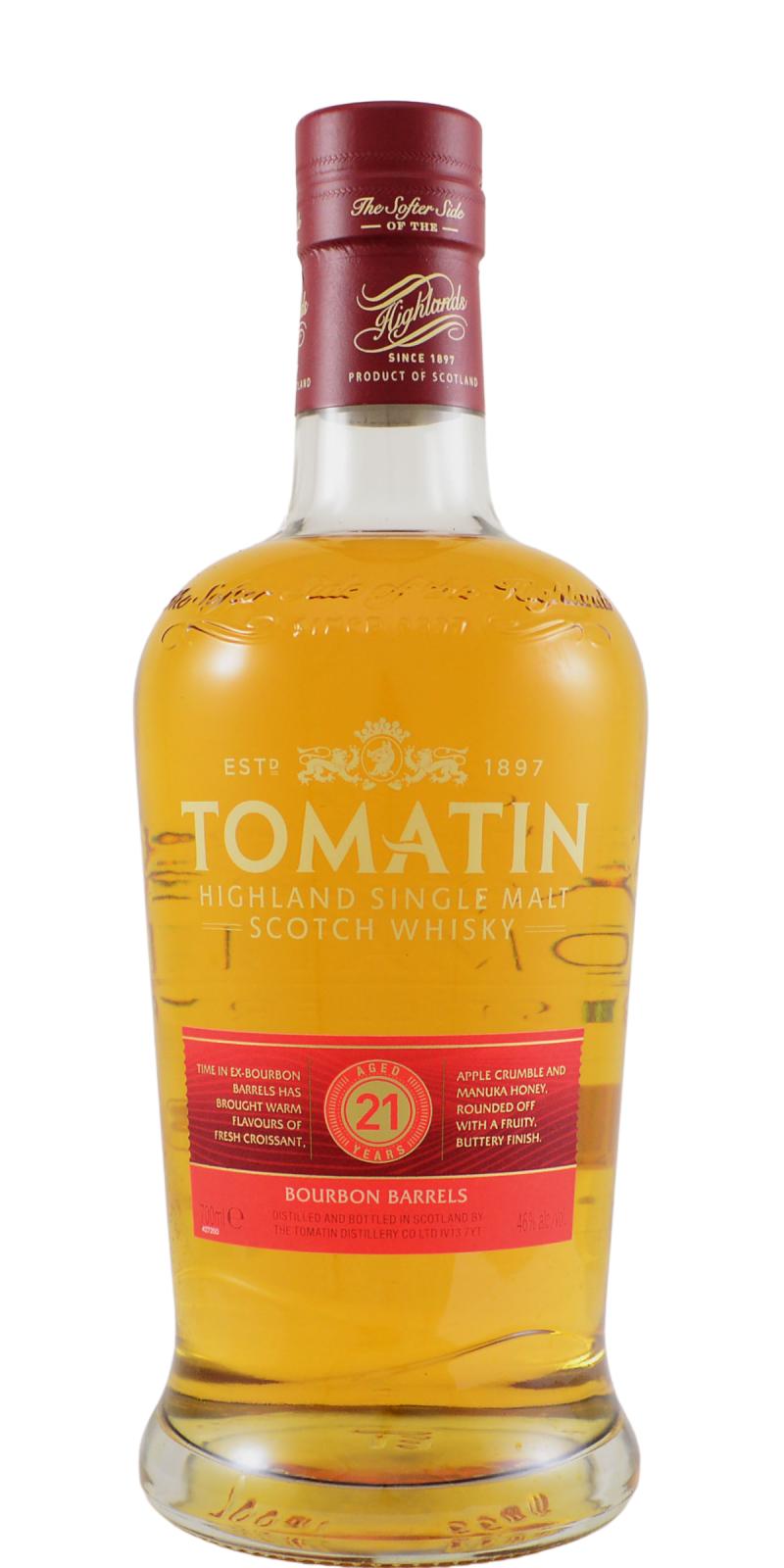 Tomatin 21 Year Highland Single Malt Scotch Whisky