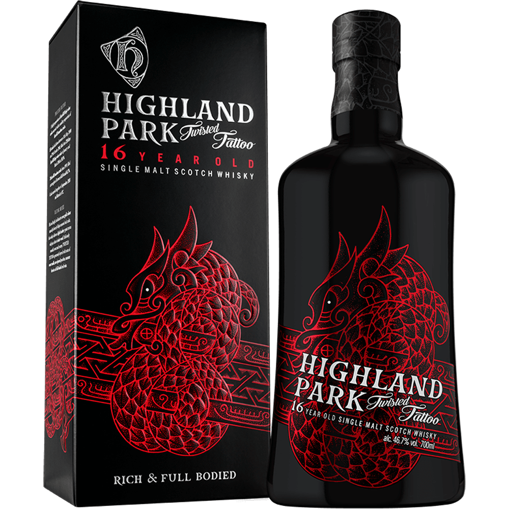 Highland Park 16 Year Old Twisted Tattoo Scotch Whisky -750ml